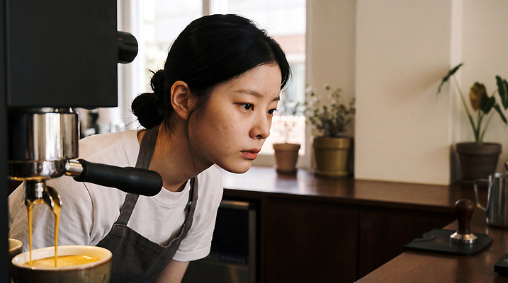 JPG 편집이미지 직업 여자 커피 음료 일상 상점 카페 작업 커피메이커 집중 바리스타 의료성형뷰티 편집실사 AI인물포토 컨셉 사람 라이프 CG 커피용품 파일형식 AI포토 생활 오브젝트 AI콘텐츠