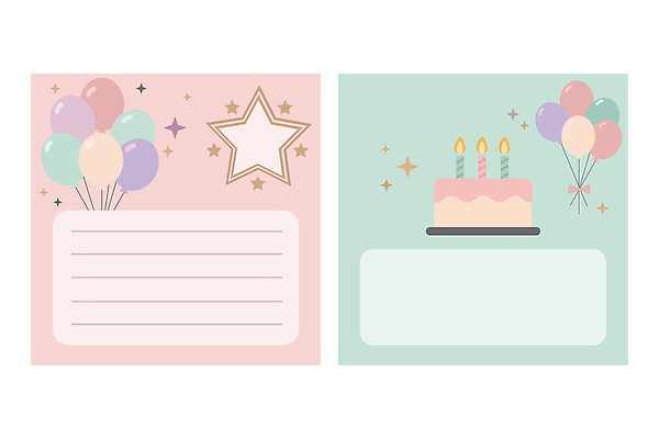 디자인 기념일 별 일러스트 촛불 이벤트 장식 세트 파티 케이크 축하 메모지 생일파티 생일 풍선 생일카드 국내일러스트 AI파일 자연요소 컨셉 초 디저트 카드_감사 사무용품 파일형식 벡터 음식 문구용품 오브젝트