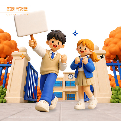 PSD 나무 편집이미지 학생 여학생 여자 교육 남자 행복 교복 남학생 학교 청소년 건물 일상 친구 학습 스쿨라이프 걷기 팻말 편집3D 식물 라이프스타일 건축물 옷 감정 관계 모션 프레임 사람 라이프 3D 파일형식 건축 생활 디지털합성