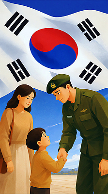 아들 가족 악수 한국 사랑 부모 아빠 태극기 군복 국군의날 모션그래픽 MP4 감정 아시아 유니폼 관계 손짓 국기 동영상 파일형식 법정기념일 옷 기념일 나라 모션 이벤트