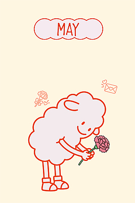 동물 디자인 기념일 꽃 일러스트 사랑 귀여움 정원 봄 양 생일 메시지 5월 편지 그림 가정의달 양캐릭터 단순 국내일러스트 AI파일 식물 계절 감정 동물캐릭터 컨셉 포유류 이벤트 날짜 파일형식 벡터 캐릭터