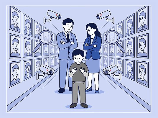 어린이 백그라운드 일러스트 사람 부모 카메라 감시 국내일러스트 AI파일 가족 전자제품 파일형식 벡터 관계