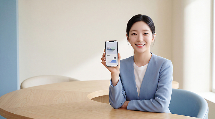 직업 회사 비즈니스 사람 핸드폰 스마트기기 CG 파일형식 AI포토 여자 스마트폰 사무실 스크린 작업 기술 커뮤니케이션 서비스 직장 편집실사 JPG 편집이미지 의료성형뷰티 은행원 AI인물포토 AI콘텐츠