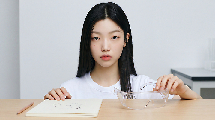 JPG 모델 편집이미지 헤어스타일 여자 패션 아시아 과학 포즈 청소년 실내 실험 미소 선글라스 연필 공책 실험실 연구원 집중 책상 의료성형뷰티 스타일 편집실사 AI인물포토 AI콘텐츠 직업 나라 안경 가구 컨셉 문구용품 학용품 표정 사람 내부 필기구 CG 파일형식 AI포토 잡화 생활용품 오브젝트