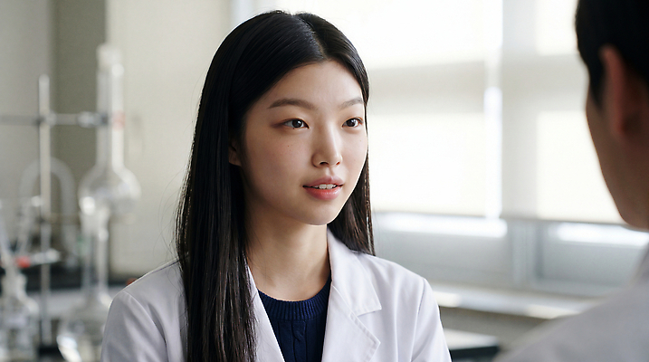 JPG 편집이미지 여자 교육 남자 과학 학교 기술 실험 대화 장비 기구 실험복 화학 실험실 연구원 의료성형뷰티 편집실사 AI인물포토 AI콘텐츠 직업 말하기 사람 가운 CG 파일형식 AI포토 옷 모션