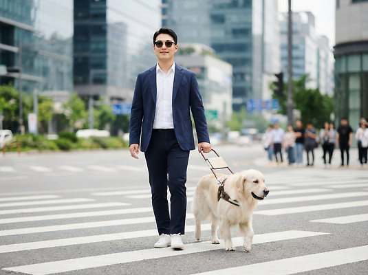 JPG 편집이미지 남자 풍경 여러명 건물 일상 선글라스 걷기 산책 도시 횡단보도 도심 골든리트리버 대로 시각장애인 안내견 의료성형뷰티 편집실사 AI인물포토 건축물 안경 다수 모션 휴식 사람 라이프 보행로 개 리트리버 장애인 CG 파일형식 AI포토 잡화 건축 길 컨셉 포유류 생활 장애 AI콘텐츠 동물