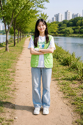 JPG 나무 편집이미지 여자 티셔츠 자연 여름 강 팔짱 자연보호 그린캠페인 산책로 도시 조끼 봉사 자원봉사자 의료성형뷰티 편집실사 AI인물포토 식물 계절 길 캠페인 셔츠 모션 사람 외투 도움 보호 CG 생태계 파일형식 AI포토 컨셉 상의 AI콘텐츠 옷
