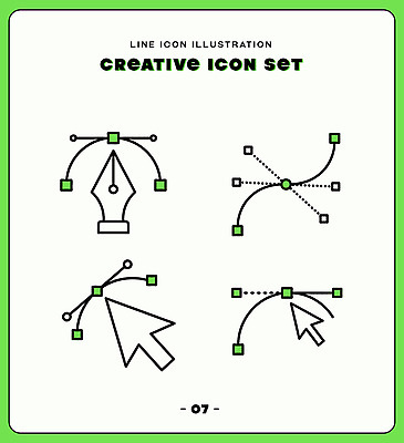 모양 도형 편집 디자인 선 일러스트 세트 펜 작업 점 커서 창의성 스타일 국내일러스트 AI파일 필기구 파일형식 벡터 문구용품 오브젝트