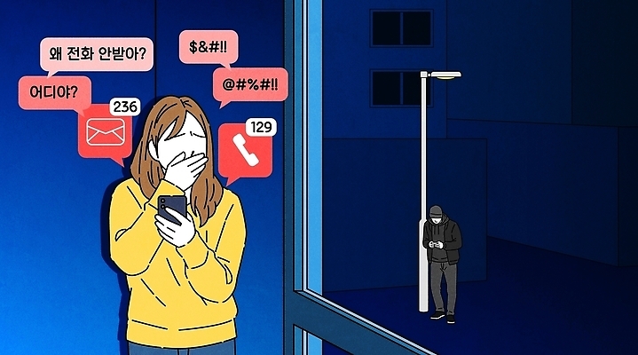 여자 남자 가로등 일러스트 거리 표정 대화 경고 스마트폰 놀람 메시지 밤 저녁 불안 통화 스토킹 데이트폭력 국내일러스트 AI파일 공공시설 감정 모션 말하기 사람 핸드폰 스마트기기 폭력 야간 파일형식 벡터 자연요소 전자제품 사회이슈 시설 컨셉