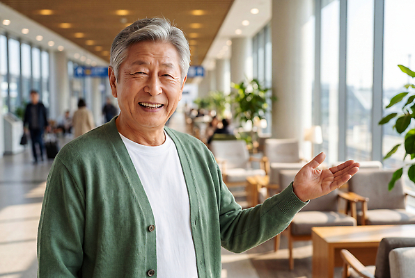 JPG 편집이미지 손 노년 남자 여행 가이드 한국 미소 여러명 인사 공항 대기실 의료성형뷰티 편집실사 AI인물포토 AI콘텐츠 직업 아시아 다수 교통시설 표정 사람 성인 신체부위 공간 예절 CG 파일형식 AI포토 나라 교통 시설