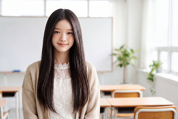 JPG 편집이미지 여자 교육 창문 교실 웃음 학습 유치원 유치원선생님 나무책상 의료성형뷰티 편집실사 AI인물포토 AI콘텐츠 학교 표정 사람 목재 교사 책상 CG 파일형식 AI포토 나무 직업 가구 재료 식물 생활용품 오브젝트