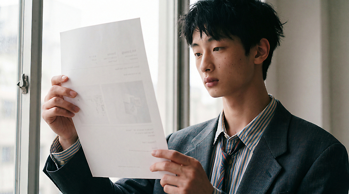 JPG 편집이미지 남자 종이 생각 표정 정장 사무실 집중 읽기 창가 의료성형뷰티 편집실사 AI인물포토 AI콘텐츠 옷 컨셉 비즈니스 창문 모션 사람 CG 파일형식 AI포토