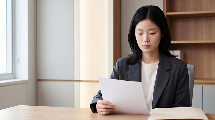 JPG 편집이미지 여자 창문 회의 직장 정장 사무실 자료 업무 집중 읽기 책상 문서 세무사 의료성형뷰티 편집실사 AI인물포토 AI콘텐츠 옷 가구 컨셉 회사 비즈니스 모션 사람 작업 CG 파일형식 AI포토 생활용품 오브젝트