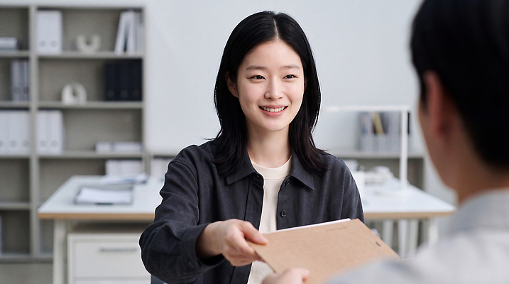 JPG 편집이미지 여자 남자 직장 대화 사무실 업무 작업 전달 문서 정리 사무용가구 세무사 의료성형뷰티 편집실사 AI인물포토 AI콘텐츠 가구 회사 비즈니스 말하기 사람 CG 파일형식 AI포토 생활용품 모션 오브젝트
