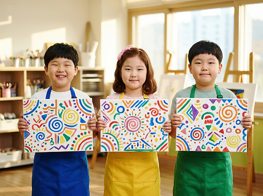 JPG 편집이미지 문양 손 어린이 예술 교실 미술 웃음 작업 그림 미술교육 창의성 의료성형뷰티 방과후 편집실사 AI인물포토 AI콘텐츠 교육 학교 문화예술 표정 사람 신체부위 CG 파일형식 AI포토