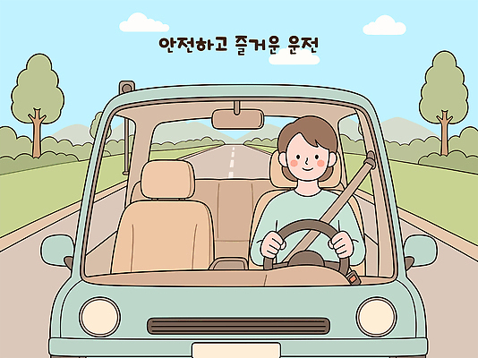 나무 여자 도로 여유 여행 교통 일러스트 자동차 자연 하늘 거리 안전 풍경 평화 운전 즐거움 안전운전 국내일러스트 AI파일 식물 감정 길 육상교통 컨셉 교통시설 모션 사람 생태계 교통안전 파일형식 벡터 교통수단 시설