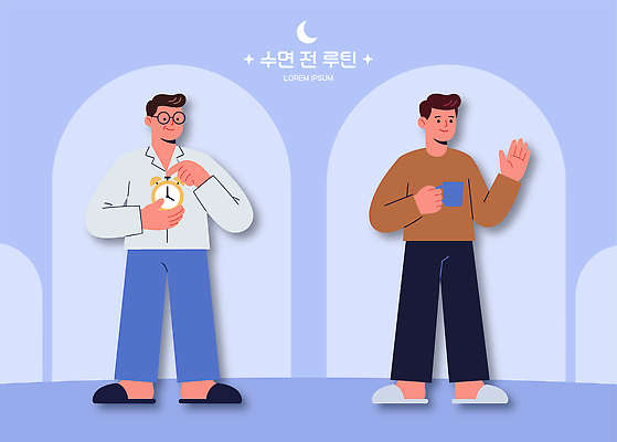 남자 안경 시계 일러스트 대화 일상 컵 자명종 알람 마시기 수면 준비 일과 국내일러스트 AI파일 식기 잡화 모션 말하기 사람 라이프 파일형식 벡터 생활