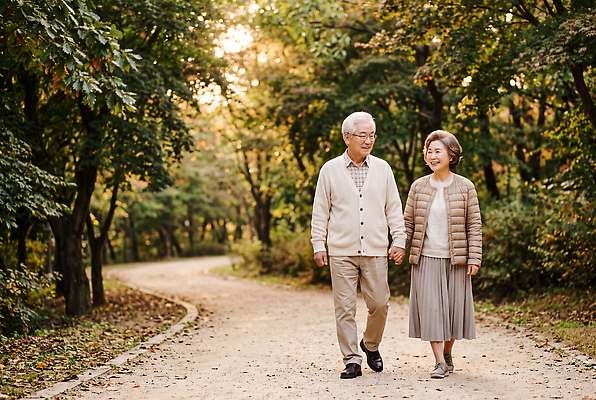 JPG 나무 편집이미지 공원 노년 행복 자연 사랑 풍경 잔디 일상 햇빛 걷기 손잡기 노부부 산책 가을 의료성형뷰티 편집실사 AI인물포토 AI콘텐츠 식물 부부 계절 공공시설 감정 모션 휴식 성인 라이프 빛 CG 생태계 파일형식 AI포토 커플 컨셉 사람 생활 시설 관계