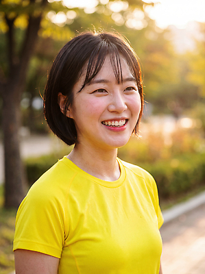 JPG 나무 편집이미지 공원 여자 꽃 티셔츠 자연 건강 웃음 사람 운동 산책 외출 러닝 오후 의료성형뷰티 편집실사 AI인물포토 AI콘텐츠 식물 공공시설 셔츠 휴식 표정 CG 생태계 파일형식 AI포토 컨셉 상의 시설 옷