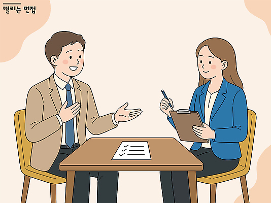 옷 여자 남자 일러스트 탁자 직장 표정 대화 메모지 업무 체험 분위기 질문 준비 블라우스 면접 평가 인터뷰 응답 지원 국내일러스트 AI파일 가구 컨셉 상의 회사 비즈니스 말하기 사람 사무용품 작업 파일형식 벡터 생활용품 모션 문구용품 오브젝트