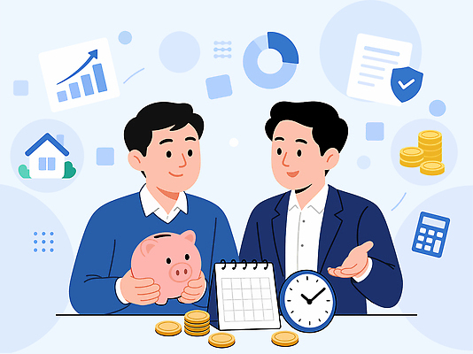 남자 시계 돈 일러스트 대화 금융 사무실 만남 저축 계산기 달력 목표 계획 상담원 고객 서비스 상담 통장 투자 자산관리 서류판 재정 국내일러스트 AI파일 컨셉 비즈니스 문구용품 말하기 사람 경제 사무용품 장비 사무원 재산 파일형식 벡터 직업 모션 오브젝트