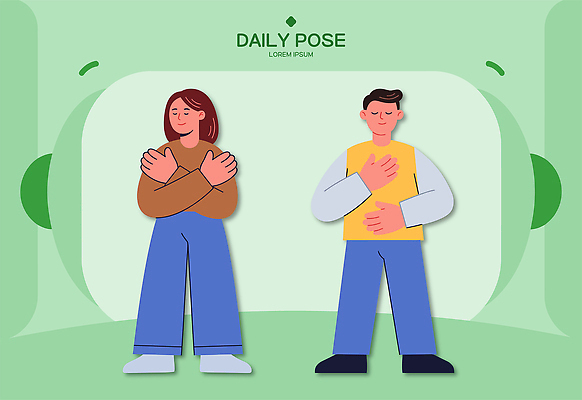 디자인 여자 남자 포즈 백그라운드 일러스트 안기 포옹 서기 사람 두명 일상 초록색 감각 그림 감싸기 국내일러스트 AI파일 컬러 모션 라이프 파일형식 벡터 생활