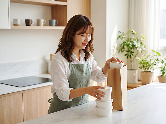 JPG 식물 편집이미지 여자 음식 포장 식탁 주방용품 요리 주방 공간 용기 정리 의료성형뷰티 편집실사 AI인물포토 AI콘텐츠 그릇 생활용품 탁자 사람 CG 파일형식 AI포토 식기 가구 오브젝트