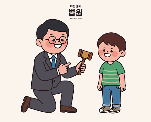직업 교육 어린이 일러스트 한국 대화 설명 사람 망치 법률가 판사 법 법원 소통 국내일러스트 AI파일 아시아 컨셉 모션 말하기 공구 파일형식 벡터 나라 도구