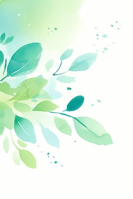 JPG 식물 디자인 예술 백그라운드 잎 일러스트 자연 추상 수채화 초록색 그림 겹침 국내일러스트 AI일러스트 AI콘텐츠 컬러 무늬 생태계 파일형식