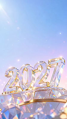 JPG 편집이미지 예술 하늘색 기념 장식 빛 반짝임 숫자 축제 크리스탈 2027년 이미지편집 AI컴퓨터그래픽 AI콘텐츠 정미년 문자 모션 파란색 광석 연도 파일형식 컬러