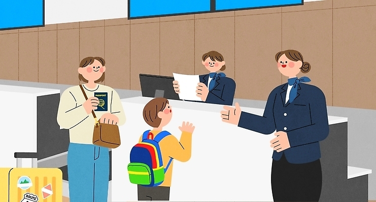 얼굴 어린이 해외여행 여행 가방 일러스트 가족 청소년 비행기 대화 사람 부모 짐 공항 계산대 직원 서비스 준비 문서 여권 체크인 상호작용 국내일러스트 AI파일 해외 잡화 관계 항공교통 교통시설 대중교통 말하기 신체부위 파일형식 벡터 교통수단 교통 모션 시설