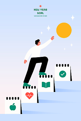 남자 일러스트 성공 미래 새해 건강 일상 친구 학습 계단 도전 성장 목표 계획 긍정 비전 노력 단계 체크리스트 국내일러스트 AI파일 교육 컨셉 관계 사람 라이프 파일형식 벡터 생활