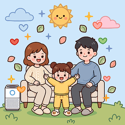 행복 어린이 일러스트 가족 나뭇잎 따뜻함 사랑 웃음 부모 소파 태양 평화 하트 그림 공기청정기 국내일러스트 AI파일 자연요소 모양 감정 컨셉 잎 의자 관계 표정 사람 가전제품 파일형식 벡터 식물 가구 생활용품 오브젝트