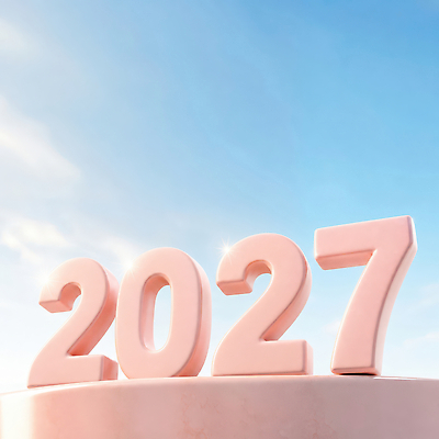 JPG 편집이미지 디자인 분홍색 백그라운드 하늘 타이포그라피 숫자 반사 연도 2027년 이미지편집 AI컴퓨터그래픽 AI콘텐츠 문자 컬러 파일형식