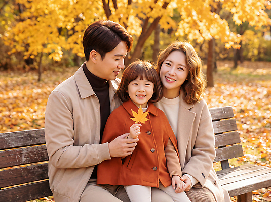 JPG 나무 편집이미지 공원 여자 남자 행복 어린이 단풍 벤치 가족 자연 놀이 웃음 풍경 소녀 라이프 부모 가을 은행잎 의료성형뷰티 편집실사 AI인물포토 AI콘텐츠 식물 계절 공공시설 감정 잎 의자 관계 표정 사람 생활 CG 생태계 파일형식 AI포토 가구 시설 생활용품 오브젝트