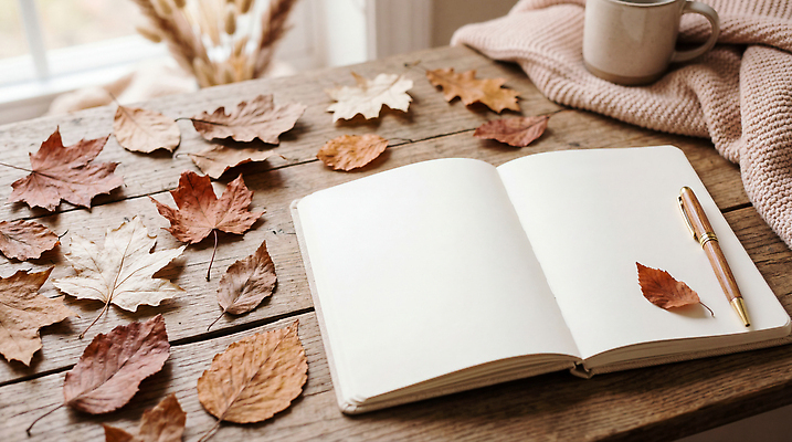 JPG 식물 편집이미지 자연 탁자 나뭇잎 펜 갈색 공책 방 가을 편집실사 AI포토 AI콘텐츠 계절 컬러 가구 잎 문구용품 필기구 CG 생태계 파일형식 생활용품 오브젝트