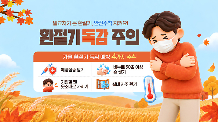 PSD 템플릿 단풍 나뭇잎 건강 마스크 추위 정보 가을 감기 예방 공공장소 예방접종 환절기 이미지템플릿 계절 잎 장소 질병 접종 파일형식 식물 의학