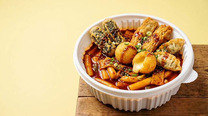 JPG 편집이미지 그릇 한식 음식 요리 튀김 소스 어묵 떡볶이 배송 매움 토핑 나무탁자 편집실사 AI포토 AI콘텐츠 식기 탁자 양념 맛 분식 CG 파일형식 가구 컨셉 생활용품 오브젝트