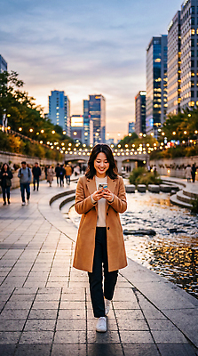 JPG 편집이미지 여자 가로등 거리 건물 일상 스마트폰 강 걷기 고층빌딩 산책 도시 저녁 광장 커뮤니티 시민 의료성형뷰티 편집실사 AI인물포토 AI콘텐츠 건축물 공공시설 모션 휴식 사람 빌딩 라이프 핸드폰 스마트기기 밤 야간 CG 국민 파일형식 AI포토 자연요소 건축 컨셉 생활 전자제품 시설