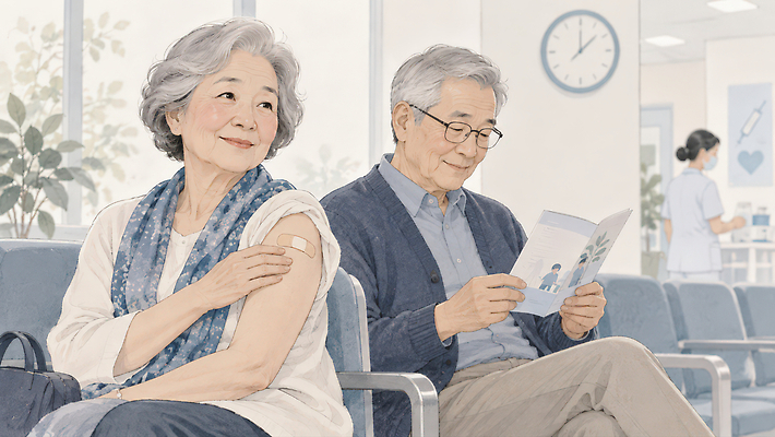JPG 노년 남자 일러스트 건강 병원 안전 치료 책 환자 의료진 반창고 보호 편안함 대기실 백신 예방접종 접종 시니어보험 국내일러스트 AI일러스트 AI콘텐츠 직업 컨셉 의학 사람 성인 공간 의료용품 감각 보험 파일형식 의료기기