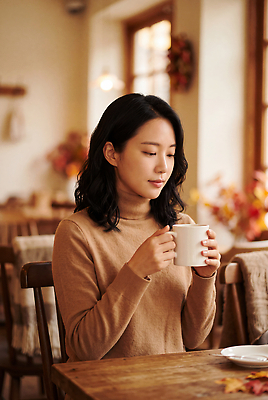 JPG 편집이미지 긴머리 접시 손 여자 음료 탁자 실내 앉기 일상 컵 카페 머그컵 마시기 나무탁자 의료성형뷰티 편집실사 AI인물포토 AI콘텐츠 헤어스타일 식기 가구 모션 사람 내부 라이프 신체부위 상점 CG 파일형식 AI포토 생활용품 생활 오브젝트