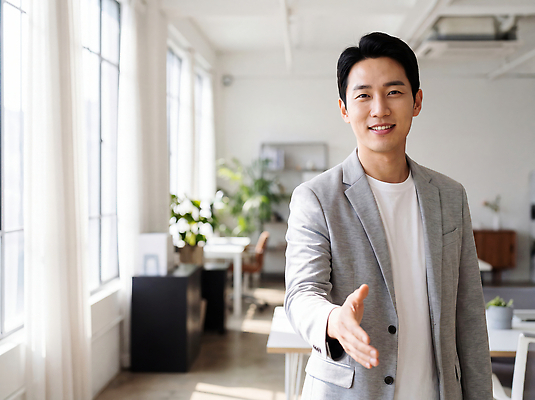 JPG 편집이미지 남자 화분 창문 악수 사무실 햇빛 인사 직장인 비즈니스맨 손내밀기 책상 의료성형뷰티 편집실사 AI인물포토 AI콘텐츠 직업 가구 비즈니스 사람 손짓 빛 예절 CG 파일형식 AI포토 생활용품 모션 오브젝트
