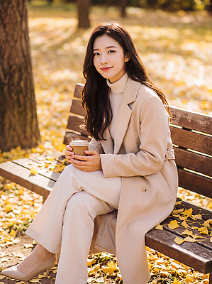 JPG 나무 편집이미지 공원 여자 여유 음료 낙엽 벤치 휴식 앉기 야외 컵 빛 코트 가을 테이크아웃컵 의료성형뷰티 편집실사 AI인물포토 AI콘텐츠 식물 식기 계절 공공시설 감정 컨셉 잎 의자 모션 사람 외투 CG 파일형식 AI포토 가구 상의 시설 옷 생활용품 오브젝트