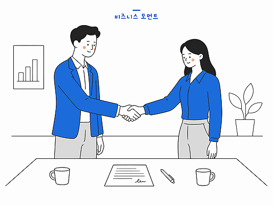 여자 남자 화분 일러스트 회사 비즈니스 회의 협력 악수 직장 협상 컵 사무실 펜 인사 직장인 책상 직원 계약 문서 국내일러스트 AI파일 직업 식기 가구 사람 손짓 필기구 예절 파일형식 벡터 생활용품 모션 문구용품 오브젝트