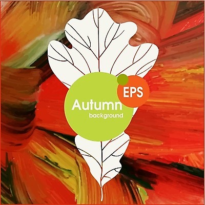 EPS 해외이미지 식물 백그라운드 잎 일러스트 자연 수채화 사람없음 빨간색 초록색 갈색 노란색 가을 기름 해외202004 해외일러스트 계절 음식 컬러 생태계 파일형식 벡터