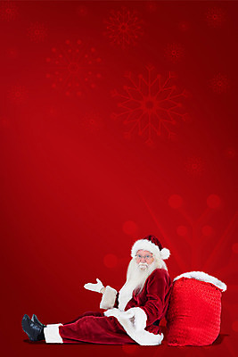 포토 JPG 해외이미지 전신 노년 남자 크리스마스 한명 앉기 손짓 옆모습 빨간색 산타클로스 기댐 보따리 노인남자한명만 해외202004 해외포토 1 기념일 뷰포인트 컬러 모션 사람 성인 남자한명만 노인남자만 파일형식