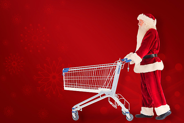 포토 JPG 해외이미지 전신 노년 남자 크리스마스 한명 옆모습 빨간색 쇼핑 산타클로스 쇼핑카 노인남자한명만 해외202004 해외포토 1 기념일 뷰포인트 컬러 사람 성인 카트 남자한명만 노인남자만 파일형식
