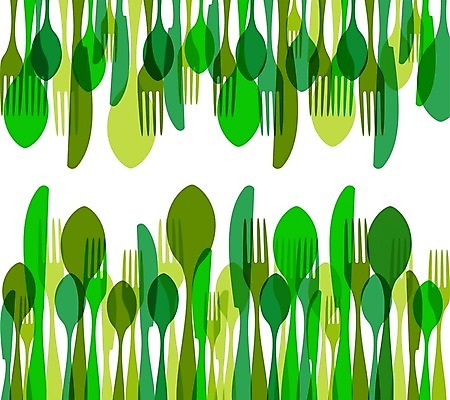 EPS 해외이미지 포크 일러스트 사람없음 초록색 숟가락 나이프 해외202004 해외일러스트 식기 컬러 수저 칼 파일형식 벡터