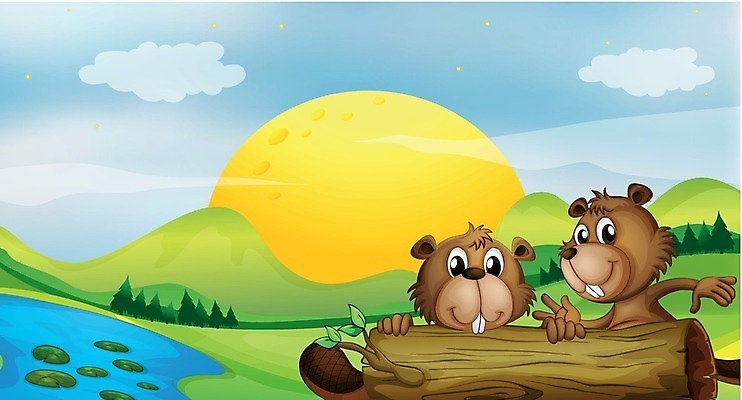 EPS 해외이미지 클립아트 나무 식물 동물 구름 별 백그라운드 일러스트 곰 자연 하늘 산 관리 풍경 그래픽 초록색 물 파란색 강 노란색 머리 달 연못 원형 입 치아 강가 백합 만화 먹기 언덕 그림 코 꼬리 귀 장면 비버 숨기 해외202004 해외일러스트 자연요소 도형 꽃 컬러 포유류 모션 신체부위 소화기관 생태계 파일형식 벡터