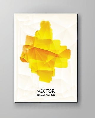 EPS 해외이미지 템플릿 디자인 배너 포스터 종이 벽 백그라운드 일러스트 벽지 수채화 미술 사람없음 그래픽 장식 노란색 페인트 얼룩 그림 캔버스 페이지 엘리먼트 해외202004 해외일러스트 컬러 문화예술 파일형식 벡터